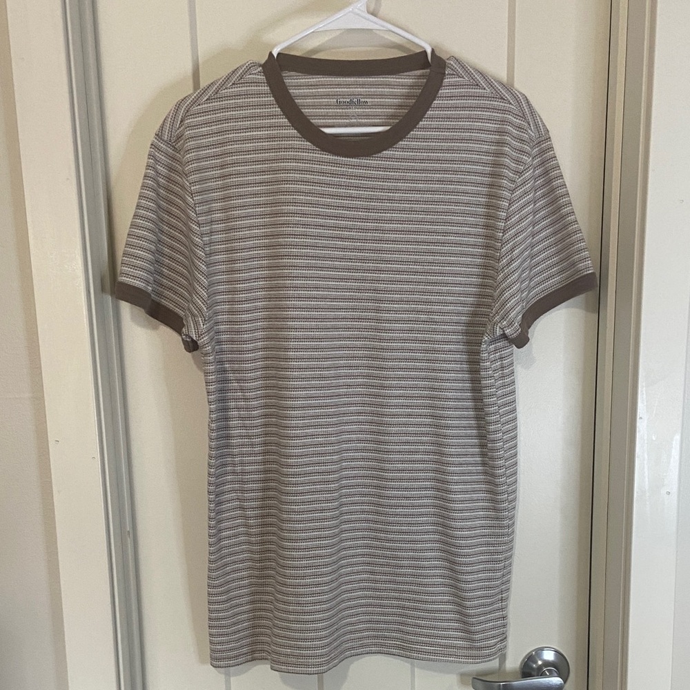 Goodfellow & Co Brown Striped Tee